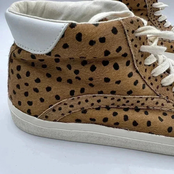 Madewell Unisex Sneakers Womens 8.5M Mens 7M Sidewalk Spot Dot Genuine Calf Hair - Picture 7 of 12